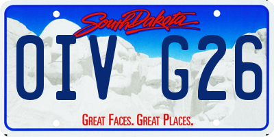 SD license plate 0IVG26