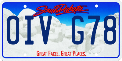 SD license plate 0IVG78