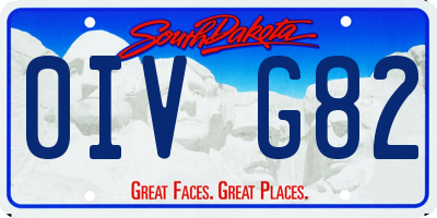 SD license plate 0IVG82