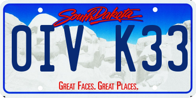 SD license plate 0IVK33