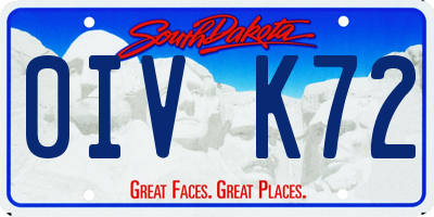 SD license plate 0IVK72