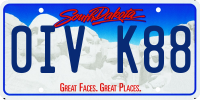 SD license plate 0IVK88