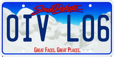 SD license plate 0IVL06
