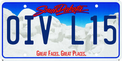 SD license plate 0IVL15