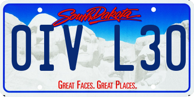 SD license plate 0IVL30