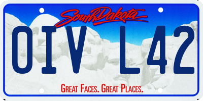 SD license plate 0IVL42