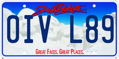 SD license plate 0IVL89