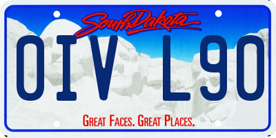 SD license plate 0IVL90