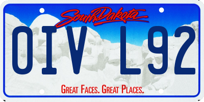 SD license plate 0IVL92