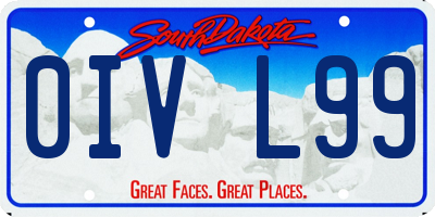 SD license plate 0IVL99