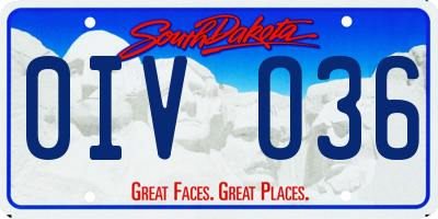 SD license plate 0IVO36