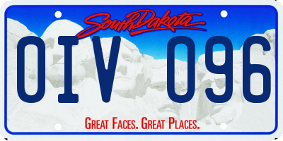 SD license plate 0IVO96