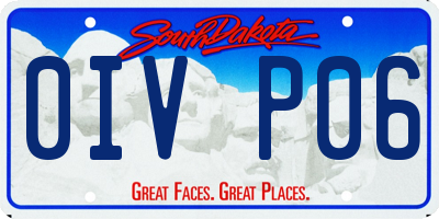 SD license plate 0IVP06