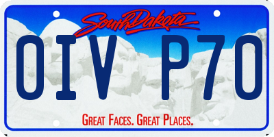 SD license plate 0IVP70