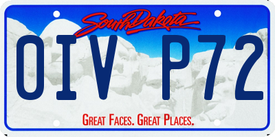 SD license plate 0IVP72