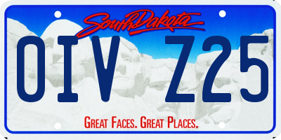 SD license plate 0IVZ25