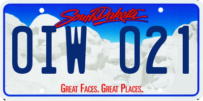 SD license plate 0IWO21