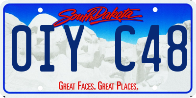 SD license plate 0IYC48