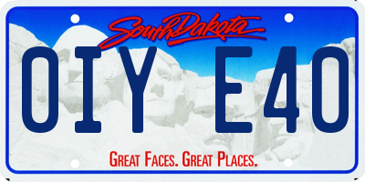 SD license plate 0IYE40