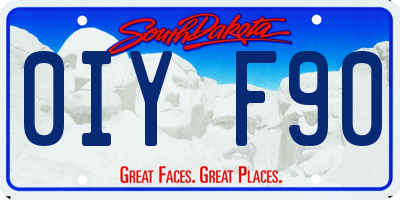 SD license plate 0IYF90