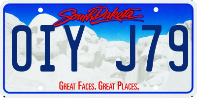 SD license plate 0IYJ79