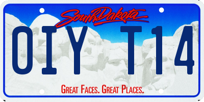 SD license plate 0IYT14