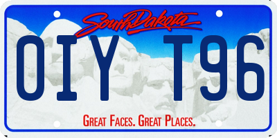 SD license plate 0IYT96