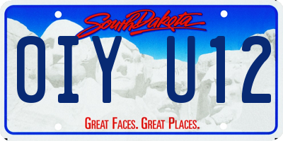 SD license plate 0IYU12