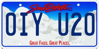 SD license plate 0IYU20