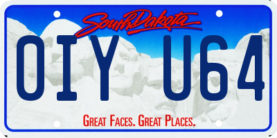 SD license plate 0IYU64