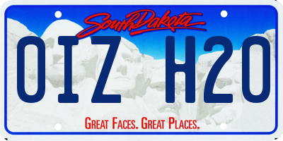 SD license plate 0IZH20