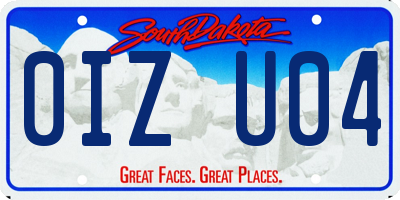 SD license plate 0IZU04