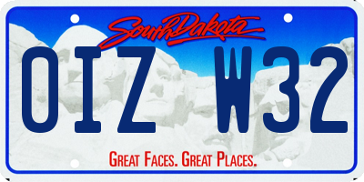 SD license plate 0IZW32