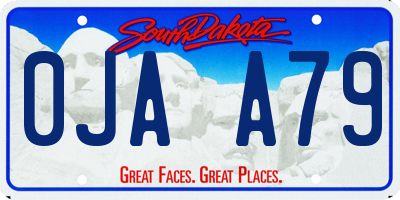 SD license plate 0JAA79