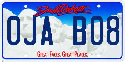SD license plate 0JAB08