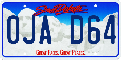 SD license plate 0JAD64