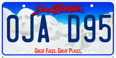 SD license plate 0JAD95