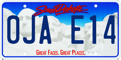 SD license plate 0JAE14