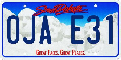 SD license plate 0JAE31