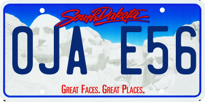 SD license plate 0JAE56