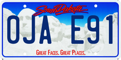 SD license plate 0JAE91