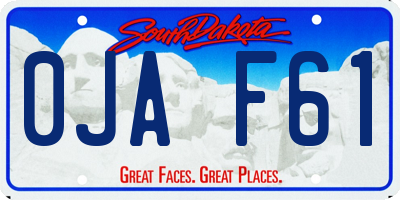 SD license plate 0JAF61