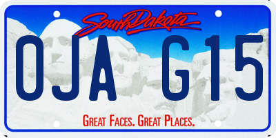 SD license plate 0JAG15