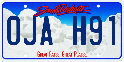 SD license plate 0JAH91