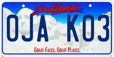 SD license plate 0JAK03
