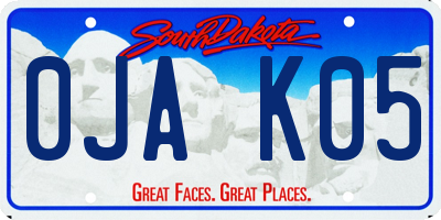 SD license plate 0JAK05