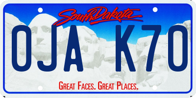 SD license plate 0JAK70