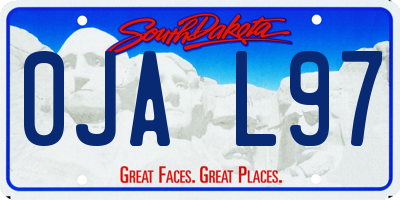 SD license plate 0JAL97