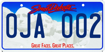 SD license plate 0JAO02