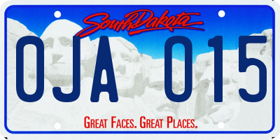 SD license plate 0JAO15